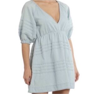 7 for All Mankind Denim Babydoll Dress Size Medium Blue